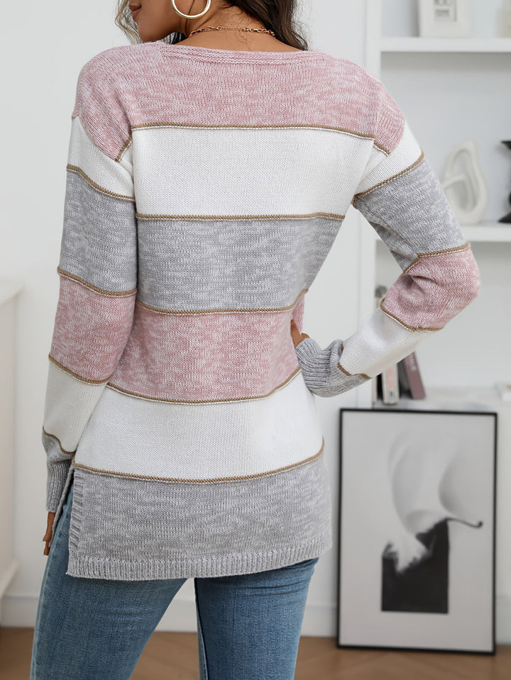 Nevira – A Blocchi di Colore in Maglia Maglione