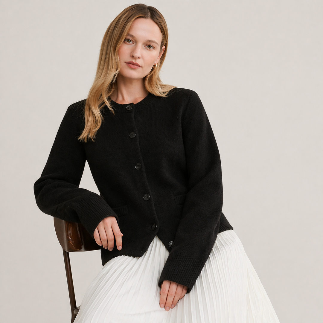 Leniva – Con Bottoni Frontali in Maglia Cardigan