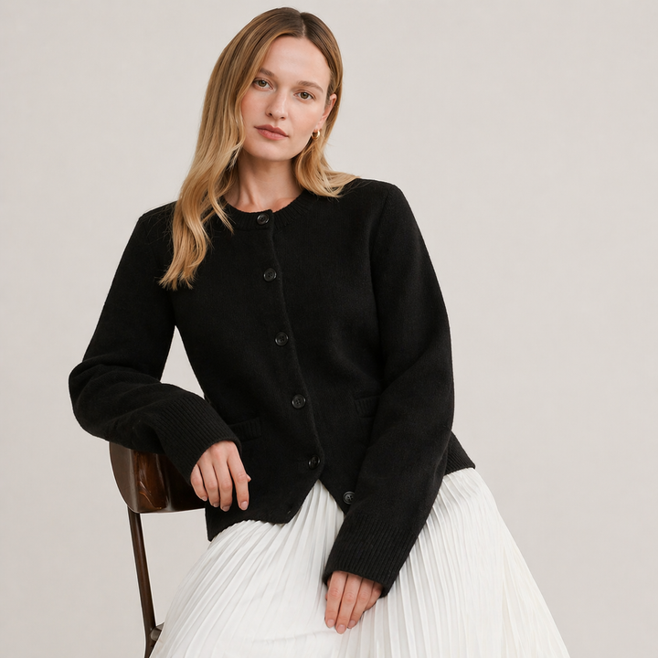 Leniva – Con Bottoni Frontali in Maglia Cardigan