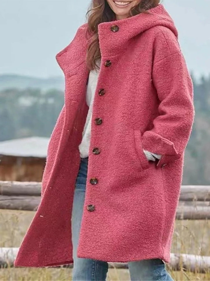 Rivena – Cappotto Lungo Intrecciato con Cintura