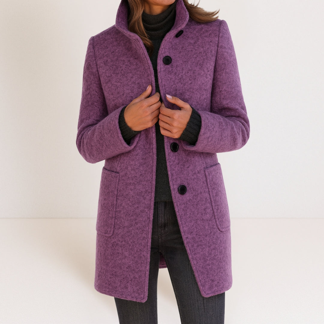 Velora – Collo Alto in Misto Lana, Cappotto