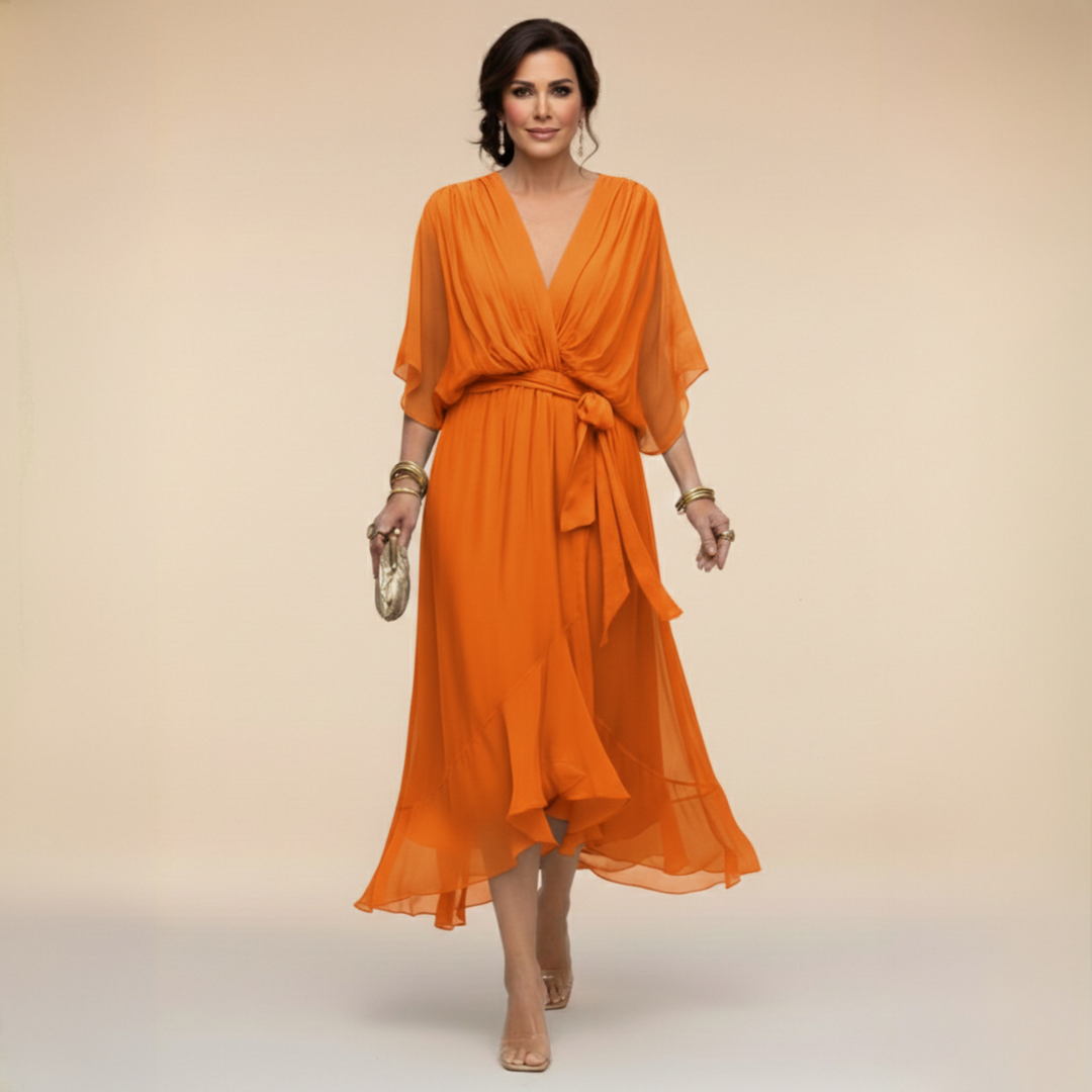 Nevaya – Abito Trasparente con Scollo a V