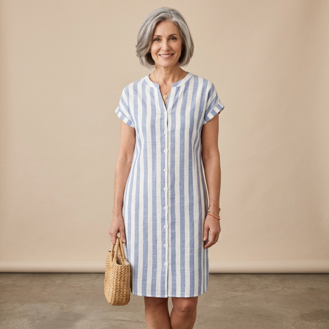 Rivela – A Righe Stile Camicia Abito