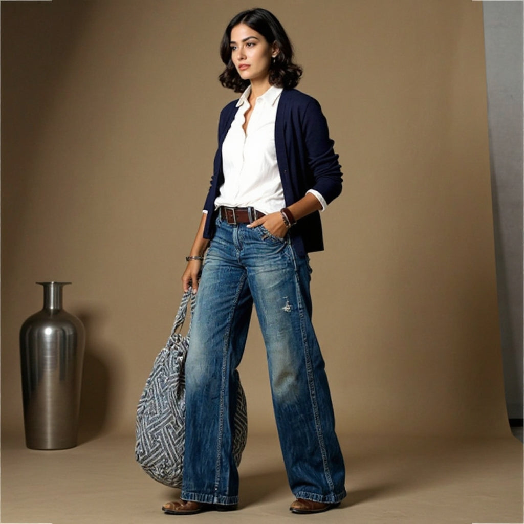 Sherborne - Pantaloni a gamba larga eleganti e morbidi