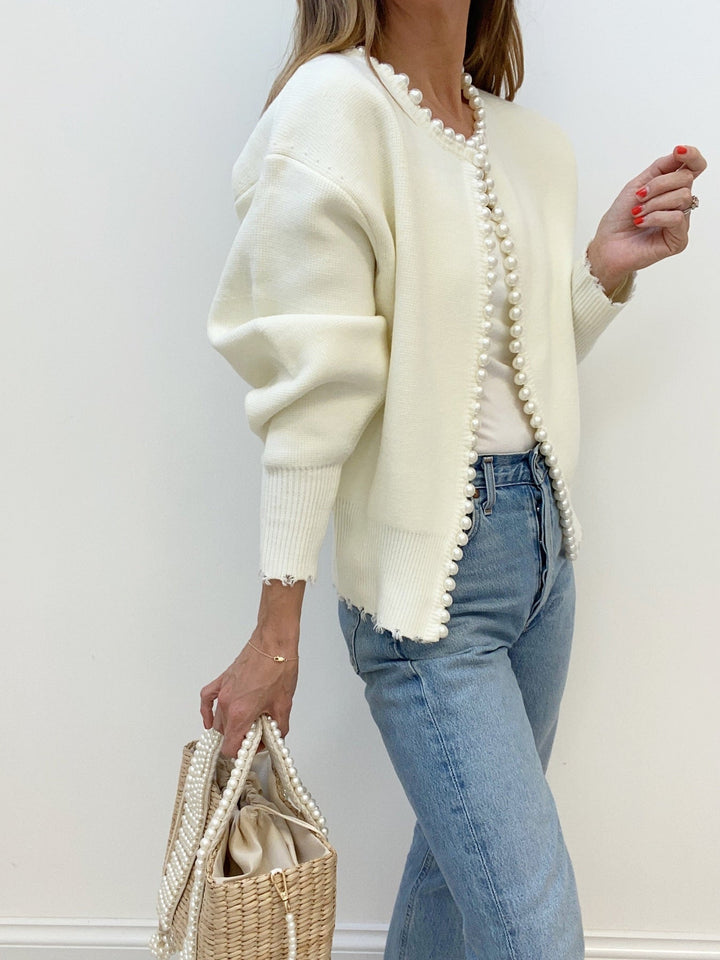 Virela – Bordo di Perle in Maglia – Giacca