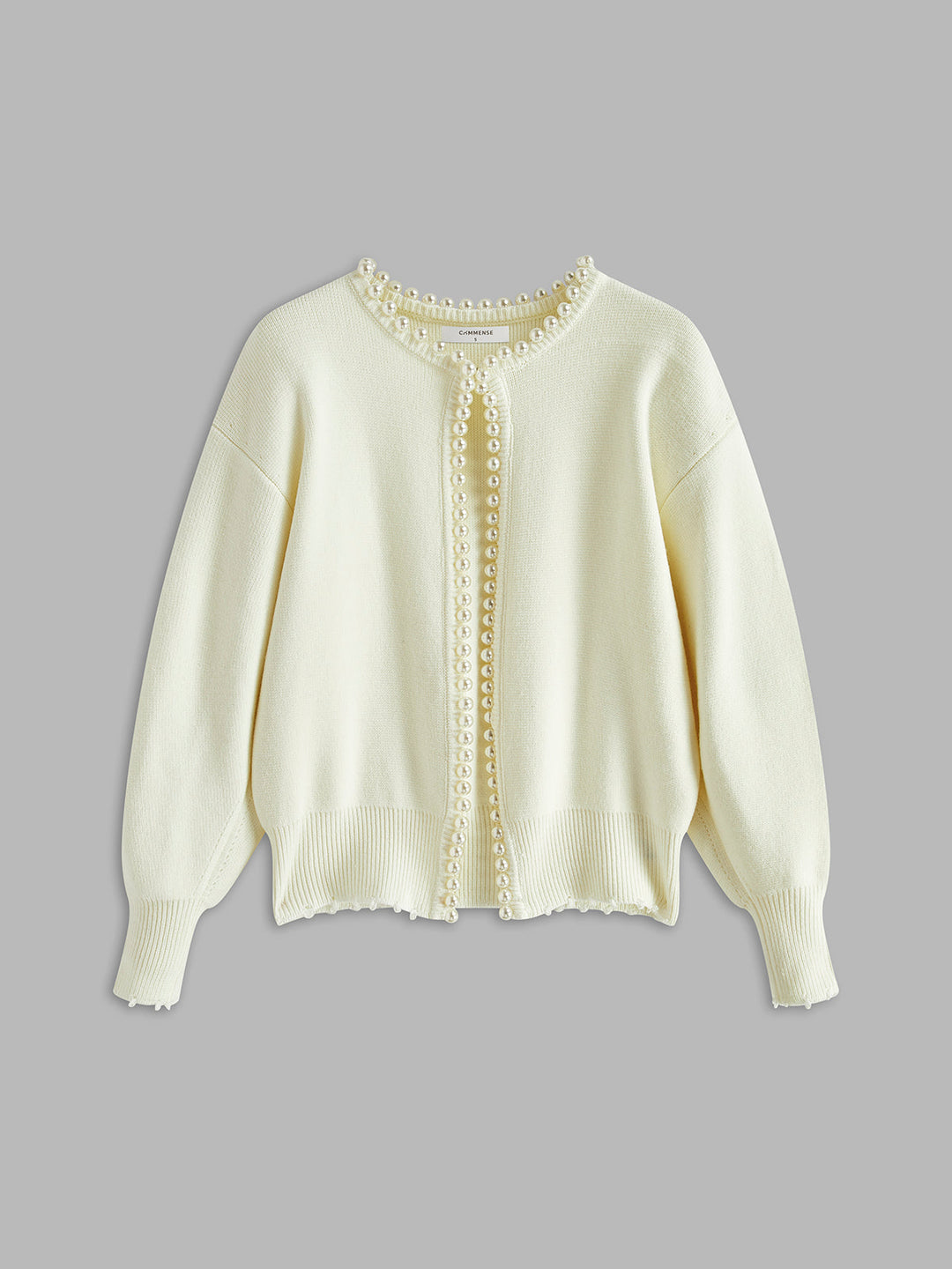 Virela – Bordo di Perle in Maglia – Giacca