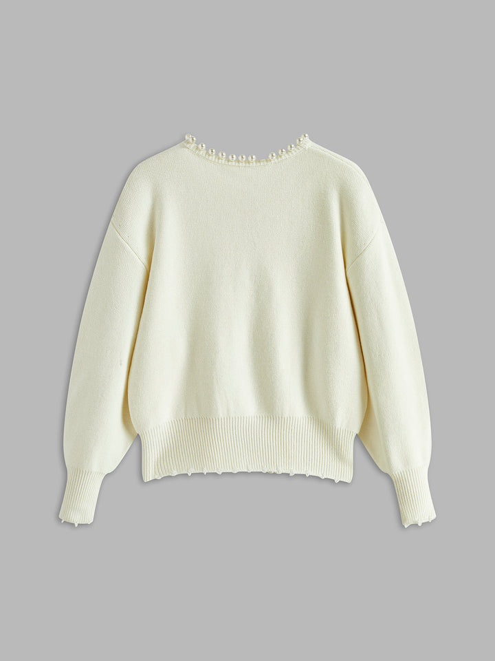 Virela – Bordo di Perle in Maglia – Giacca
