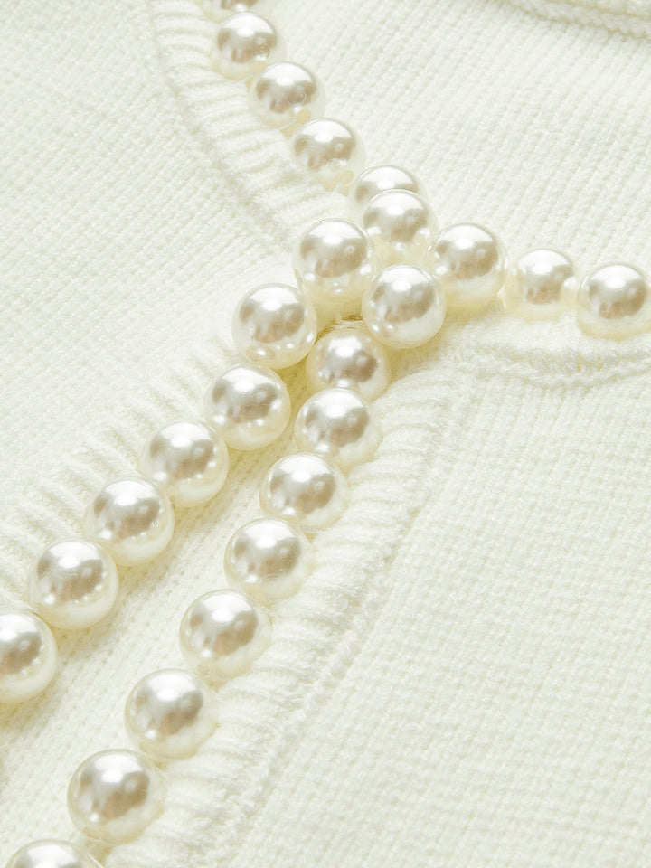 Virela – Bordo di Perle in Maglia – Giacca
