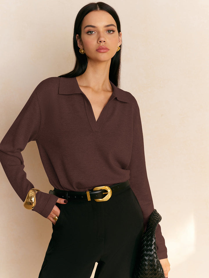 Elyra – Collo a V – Maglia Fine – Maglione