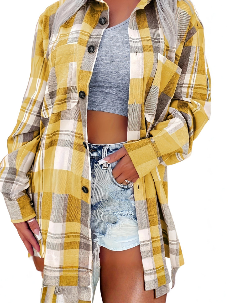 Rilena – Maniche Lunghe a Quadretti Camicia