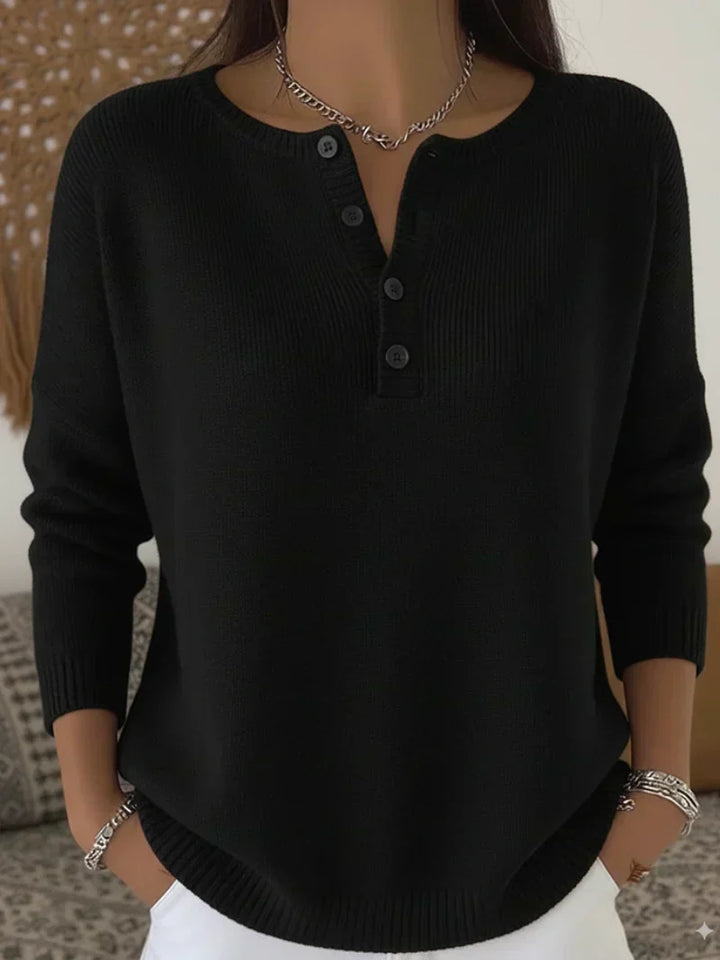 Noreva – Con Abbottonatura Henley in Maglia, Maglione