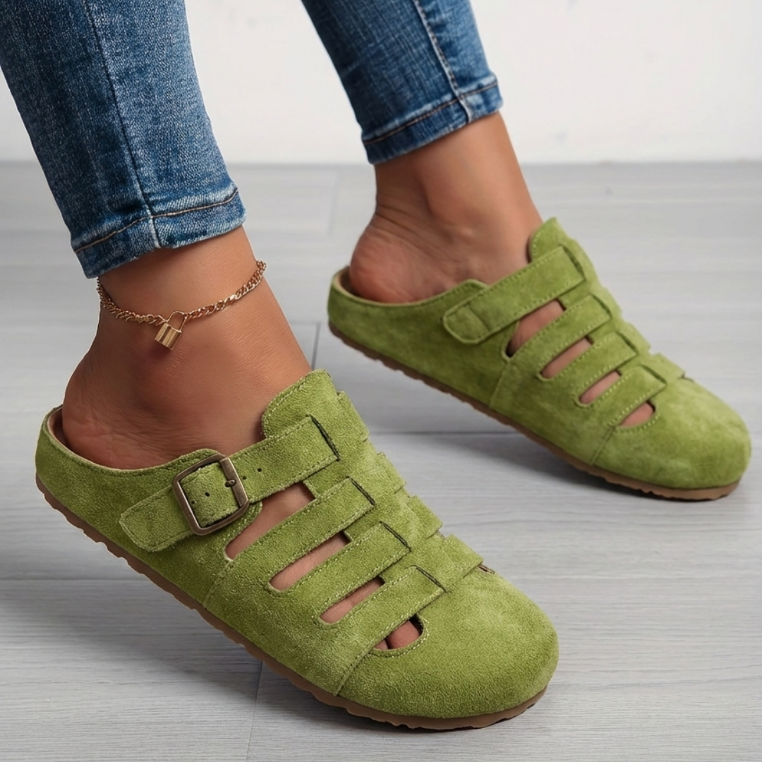 Veslyn – Con Cut-Out e Fibbia Laterale, Mules