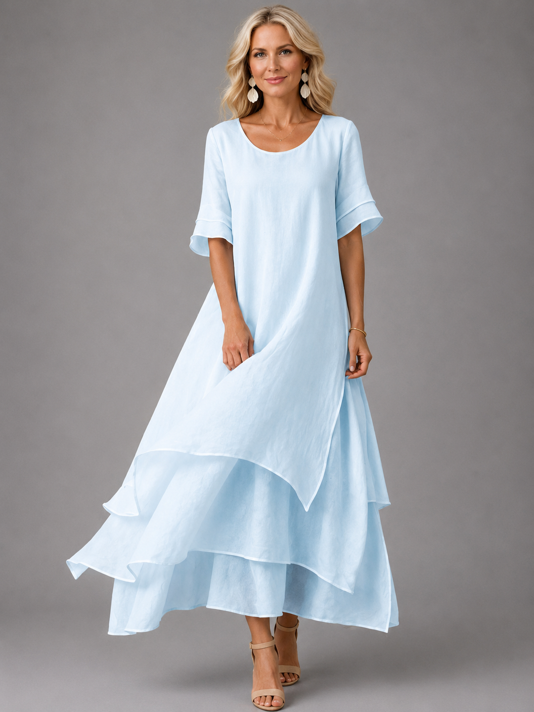 Arlise – Abito Maxi con Gonna a Strati