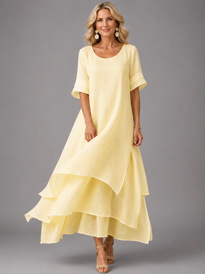 Arlise – Abito Maxi con Gonna a Strati
