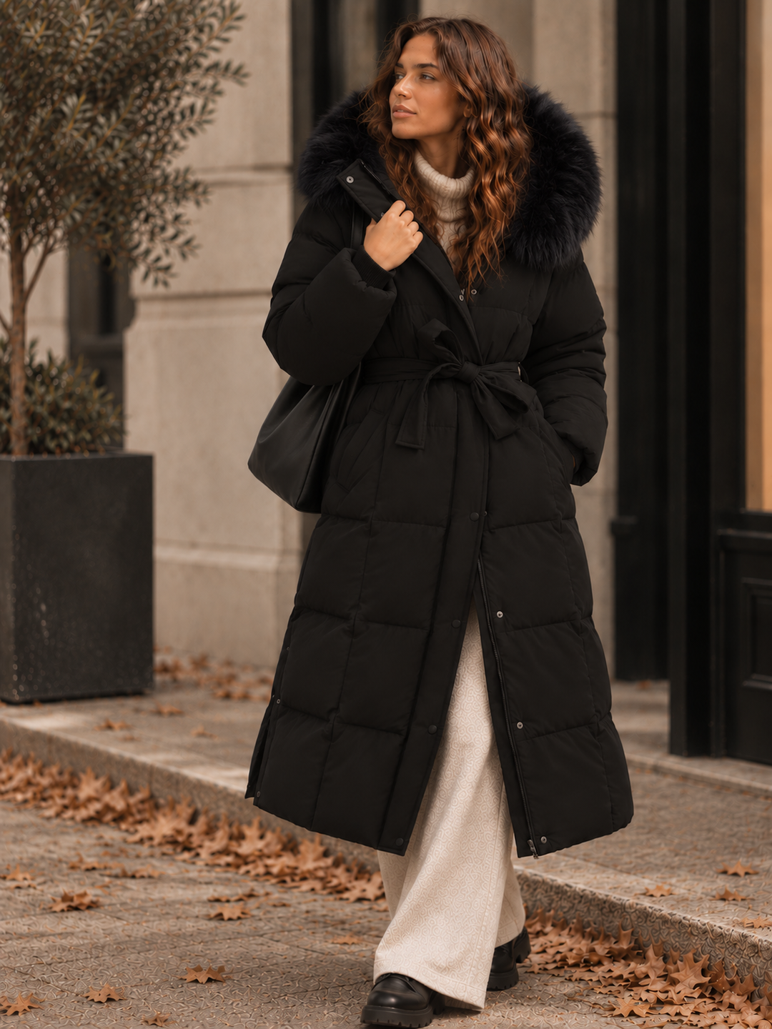 Solyne – Con Cintura, in Cotone, Giacca Puffer