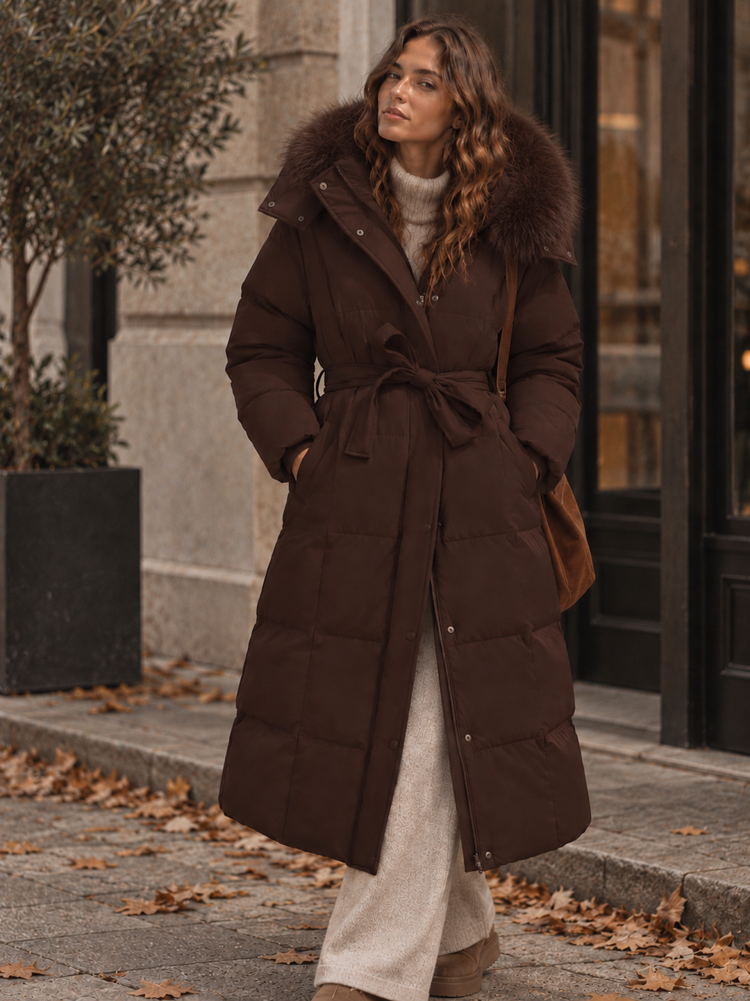 Solyne – Con Cintura, in Cotone, Giacca Puffer
