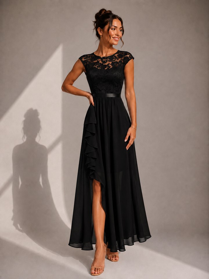 Verine – Scollatura Trasparente, Lunghezza Maxi, Abito