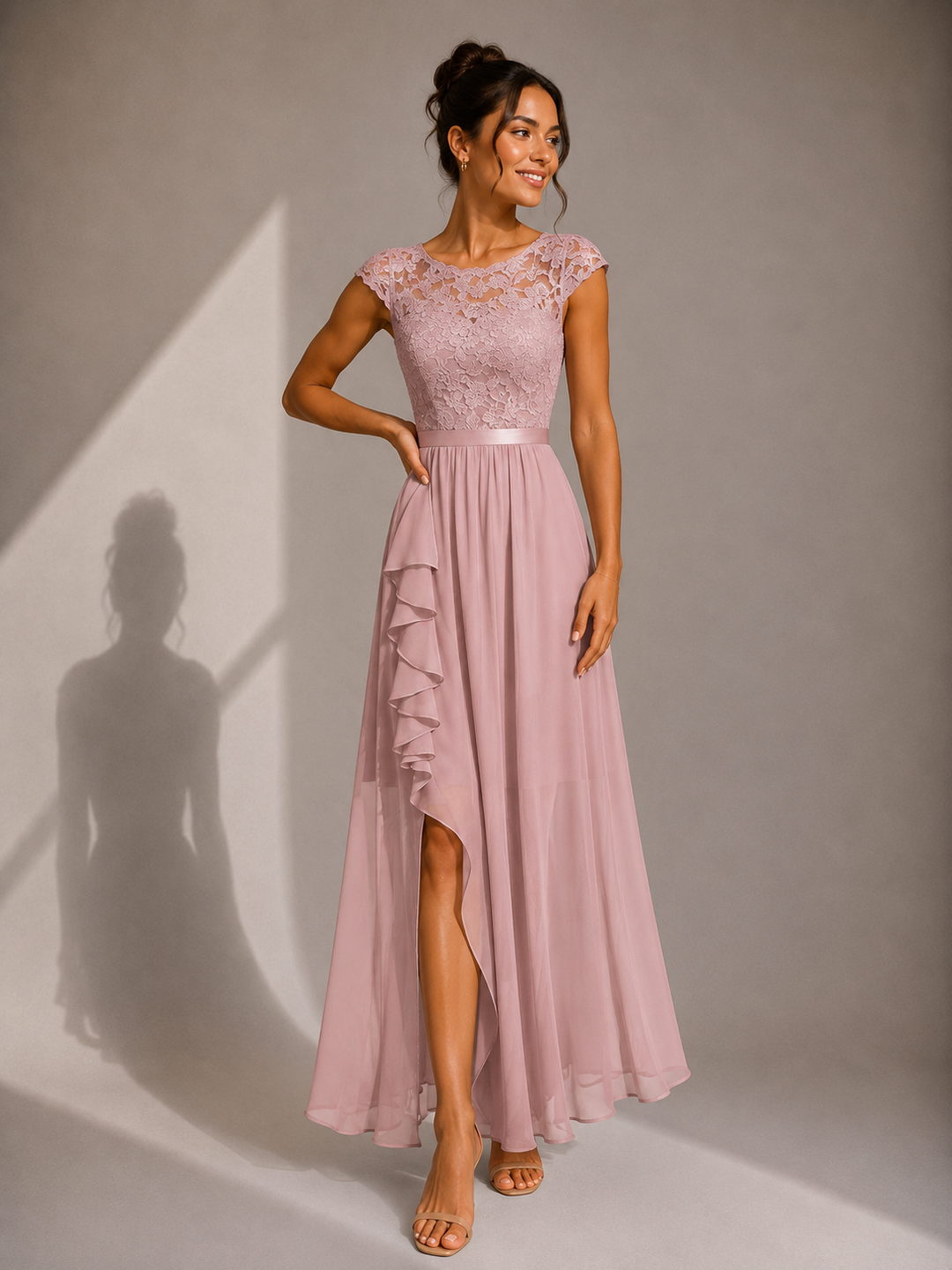 Verine – Scollatura Trasparente, Lunghezza Maxi, Abito