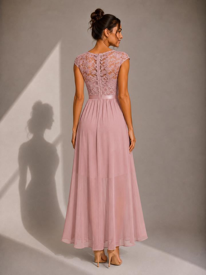 Verine – Scollatura Trasparente, Lunghezza Maxi, Abito