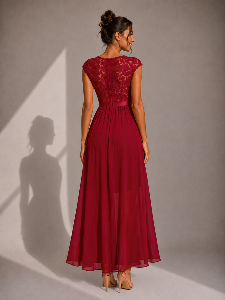 Verine – Scollatura Trasparente, Lunghezza Maxi, Abito
