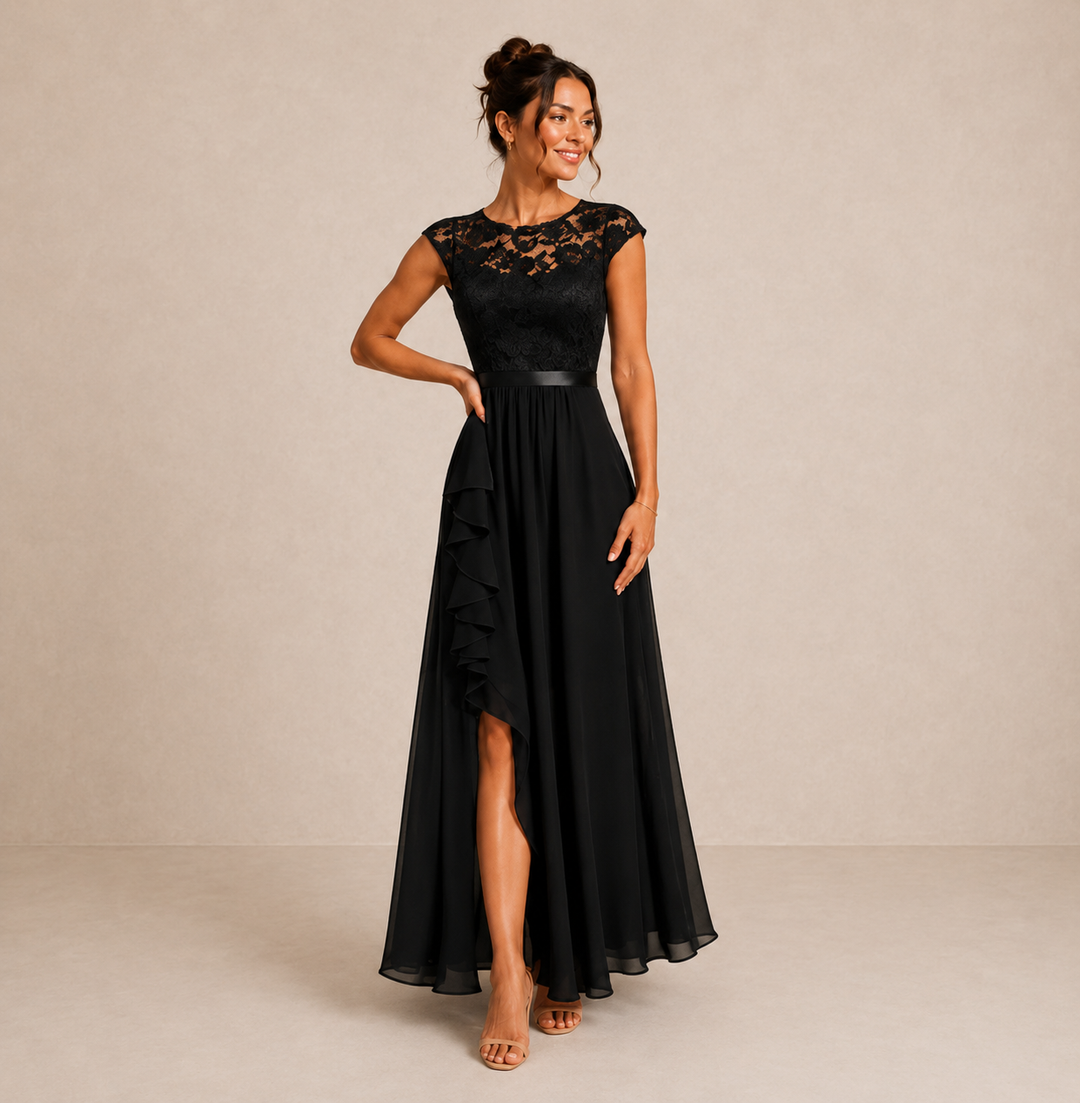 Verine – Scollatura Trasparente, Lunghezza Maxi, Abito