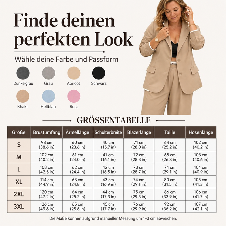Reniva – Completo Blazer e Pantaloni a Gamba Larga