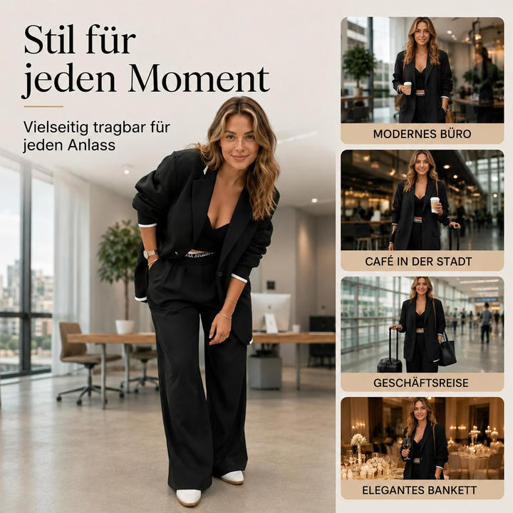 Reniva – Completo Blazer e Pantaloni a Gamba Larga