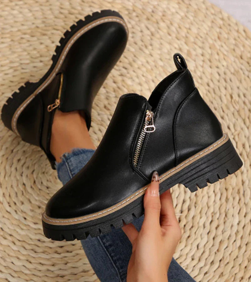 Lindsey - Stivaletti con Zeppa in Tessuto Leggero