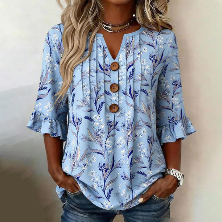 Nylera – Stampa Floreale in Misto Cotone, Maglione