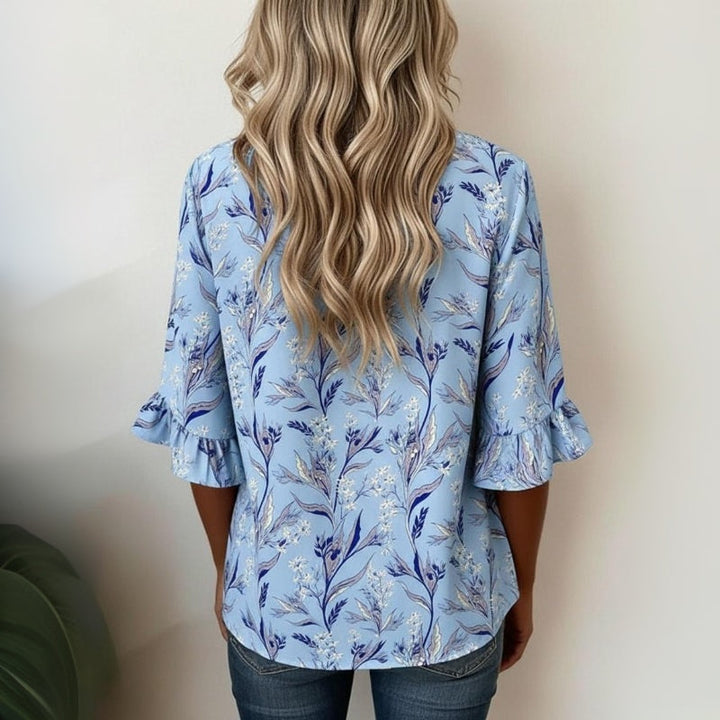 Nylera – Stampa Floreale in Misto Cotone, Maglione