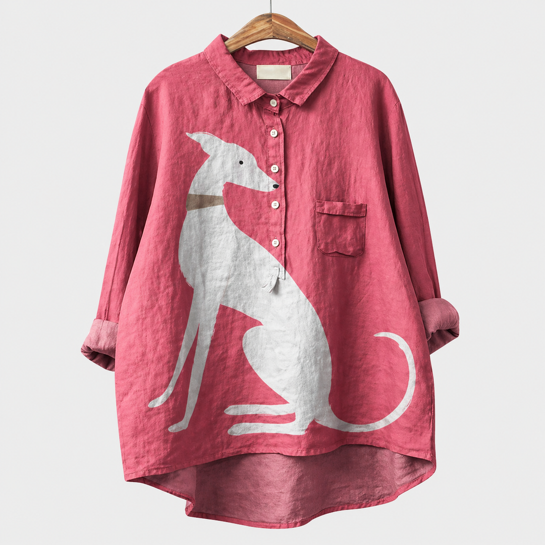 Nivara – Orlo Asimmetrico Alto-Basso Blusa