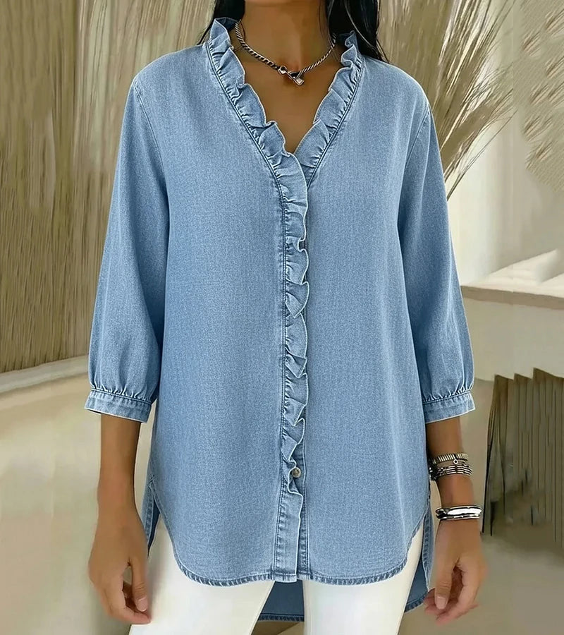 Arundel - Blusa in Denim Elegante e Morbida