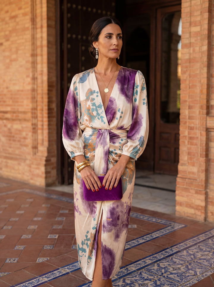 Leniva – Abito con Scollo a V Incrociato