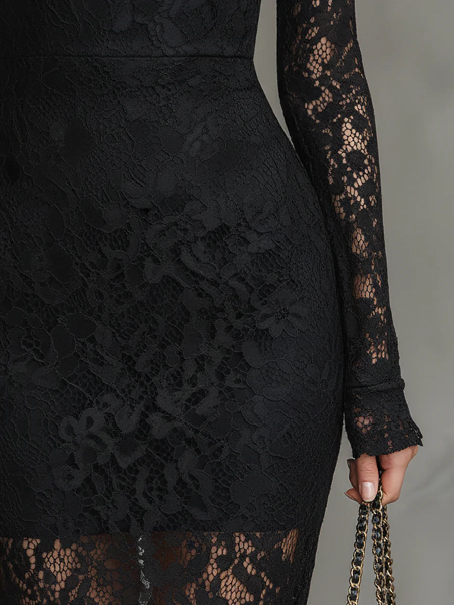 A Coda di Pesce in Pizzo Abito Maxi