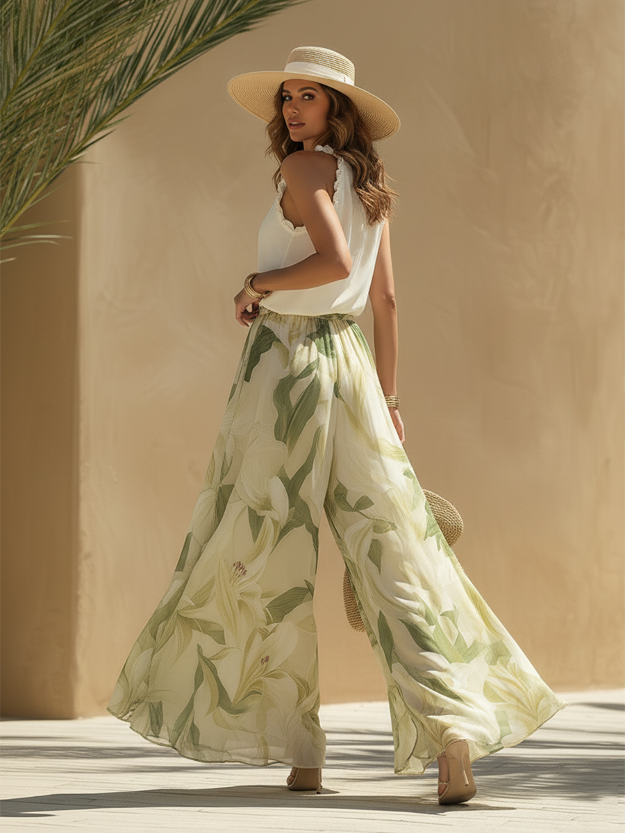 Erelle – Collo All'Americana e Volant in Chiffon Completo