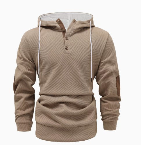 Alistair - Maglione con Cappuccio in Maglia Testurizzata