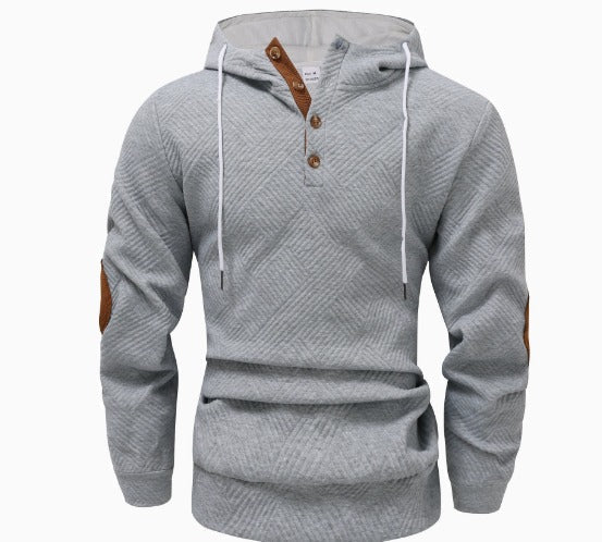 Alistair - Maglione con Cappuccio in Maglia Testurizzata