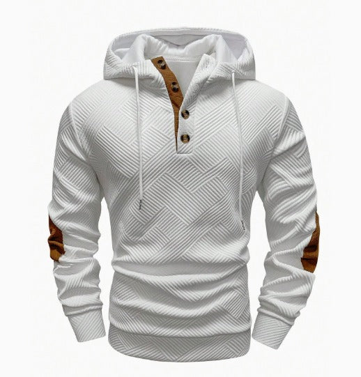 Alistair - Maglione con Cappuccio in Maglia Testurizzata