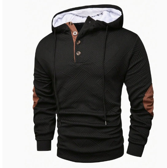 Alistair - Maglione con Cappuccio in Maglia Testurizzata