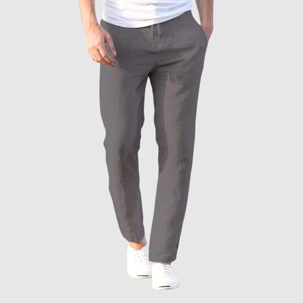 Draycott - Pantaloni in Lino e Cotone Leggeri