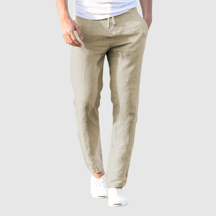 Draycott - Pantaloni in Lino e Cotone Leggeri