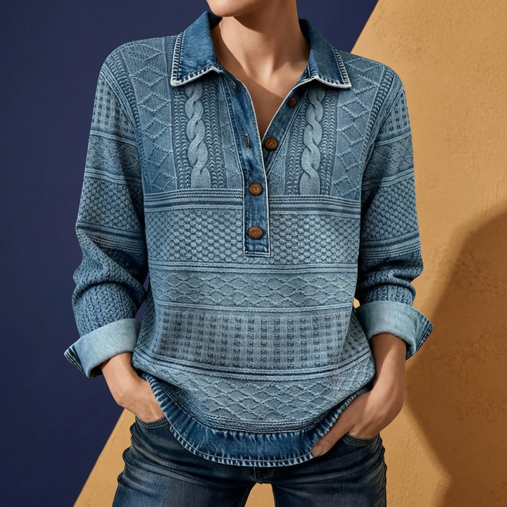 Lydia - Maglione Polo in Maglia Testurizzata