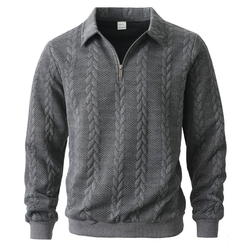 Stratton - Maglione in maglia testurizzata con zip a 1/4