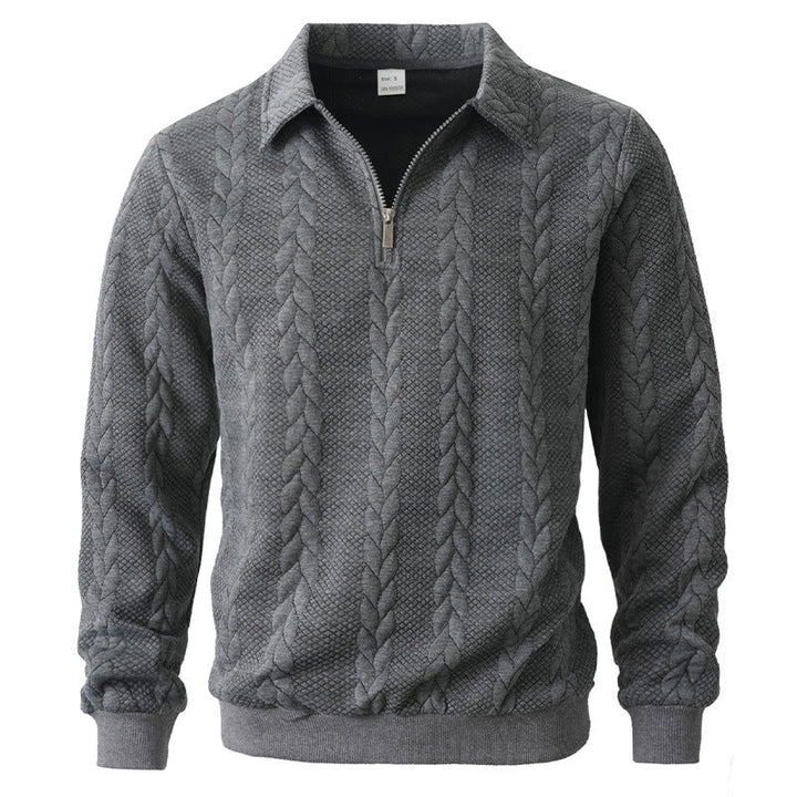 Stratton - Maglione in maglia testurizzata con zip a 1/4