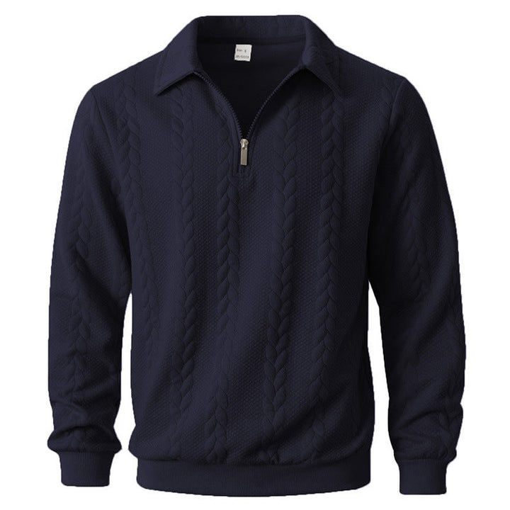 Stratton - Maglione in maglia testurizzata con zip a 1/4