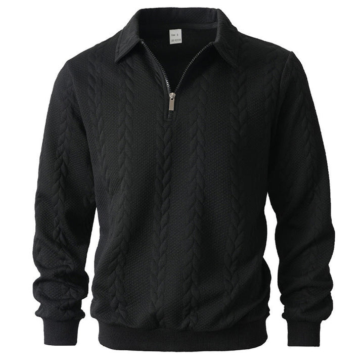 Stratton - Maglione in maglia testurizzata con zip a 1/4