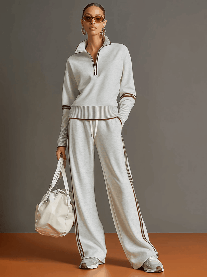 Mireva – Completo con Blusa e Pantaloni a Gamba Larga