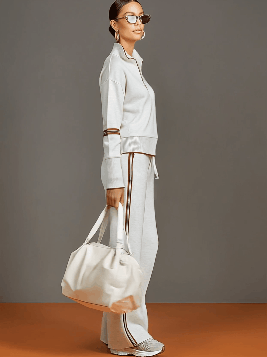 Mireva – Completo con Blusa e Pantaloni a Gamba Larga