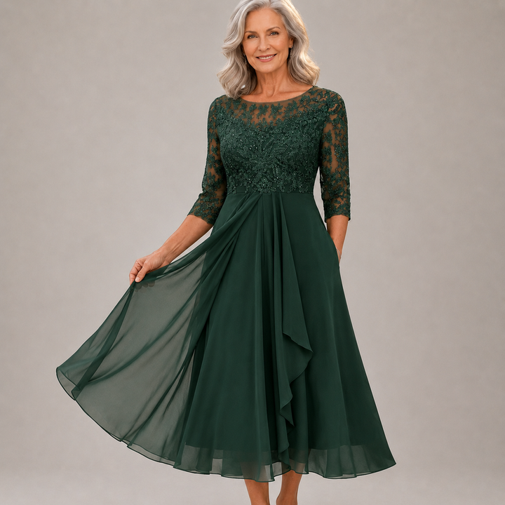 Soreli – Corpino in Pizzo – Chiffon – Abito