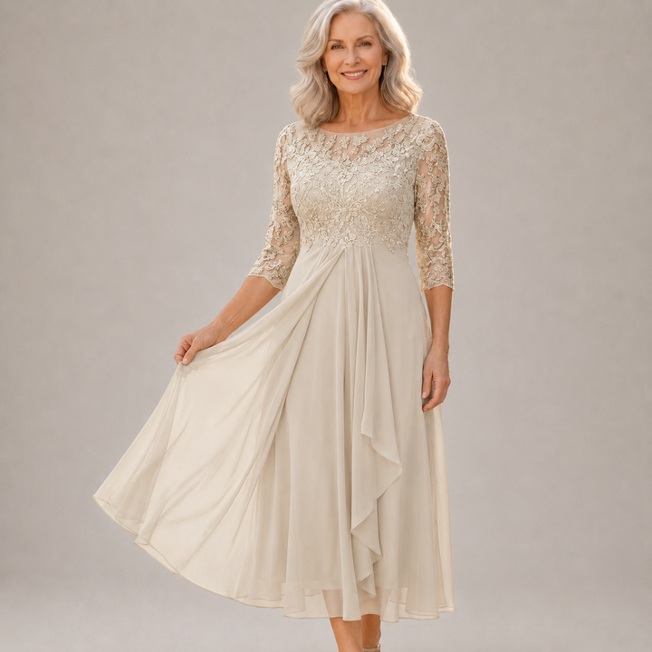 Soreli – Corpino in Pizzo – Chiffon – Abito